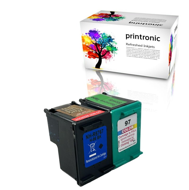 Printronic Remanufactured Ink Cartridge Replacement for HP 96 C8767WN HP 97 C9363WN (1 Black 1 Color) - Image 2